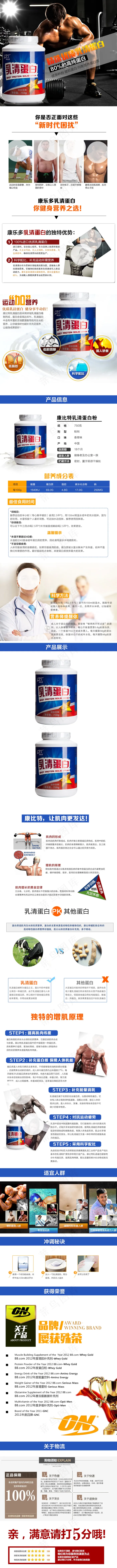 康比特乳清蛋白粉psd模版下载