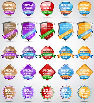 华丽销售打折标签矢量素材