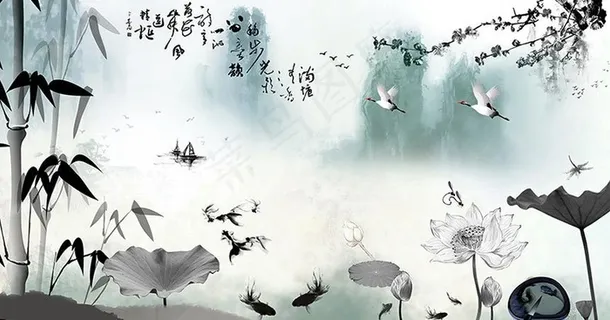 水墨山水画图片 水墨山水画图片