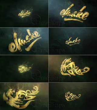 史诗般的金色标志演绎AE模板