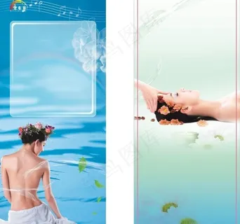 保健x展架画面图片