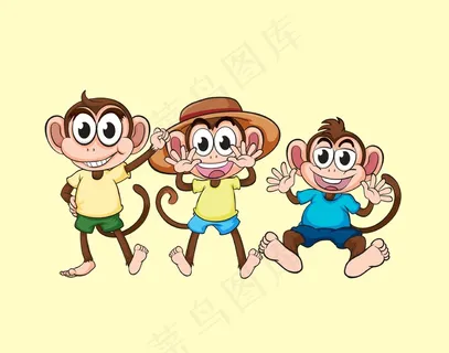 卡通动物猴子