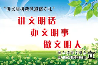 讲文明话展板