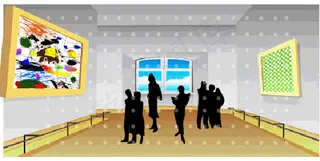 参加展览的人群