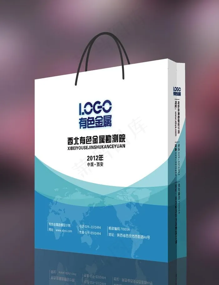 手提袋 (平面图)图片cdr矢量模版下载