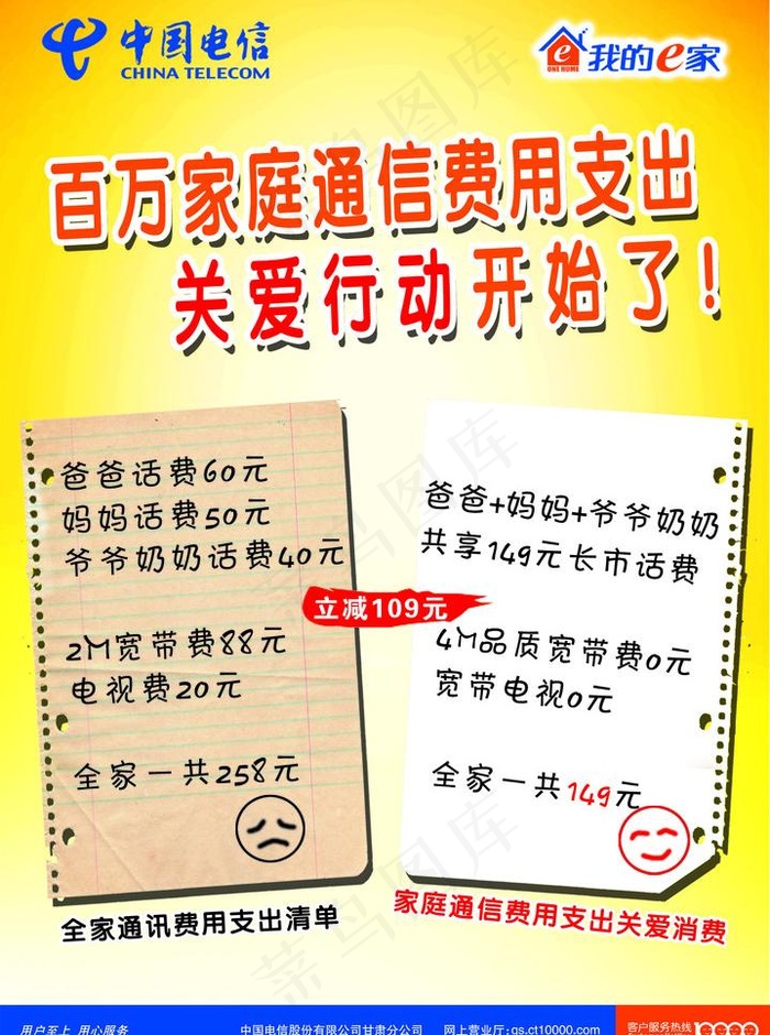 百万家庭通信费用支出关爱行动图片