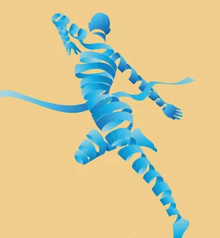 创意丝带抽象人物造型矢量素材