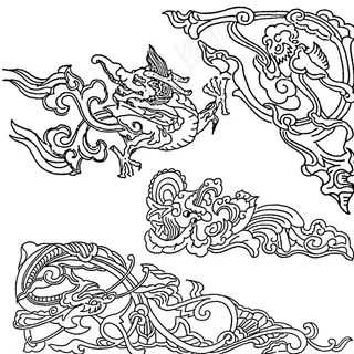 中国龙纹 古典龙纹 中国风龙纹图片