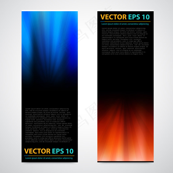 蓝色与红色梦幻展板背景图片