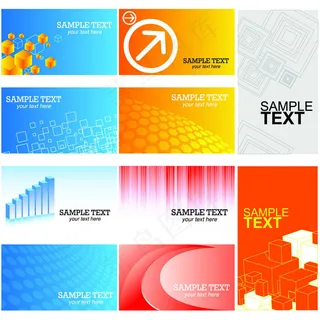 精美横竖版名片卡片设计PSD素材