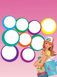 时尚圆圈购物女性