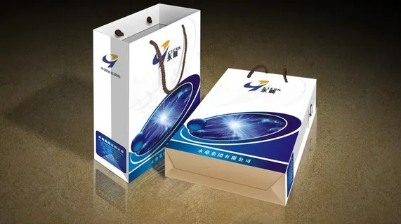 手提袋(矢量文件为平面展开图)图片