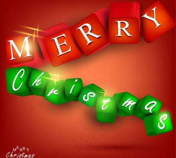 绚丽圣诞元素背景矢量素材二