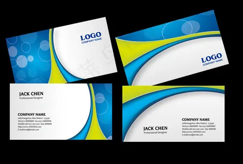 炫彩名片设计矢量素材