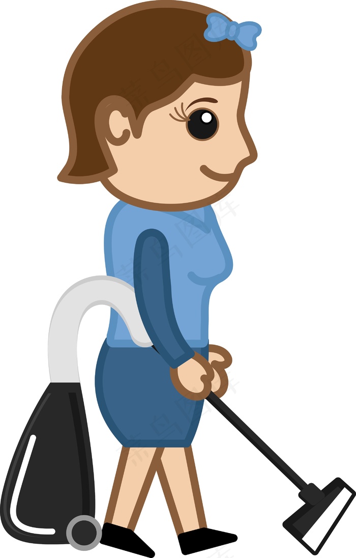 清洁办公室的特征矢量插画