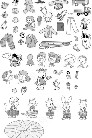 简笔画分层图片