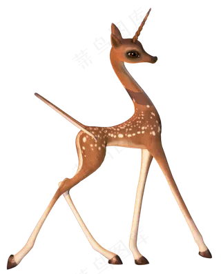 精灵鹿素材分层