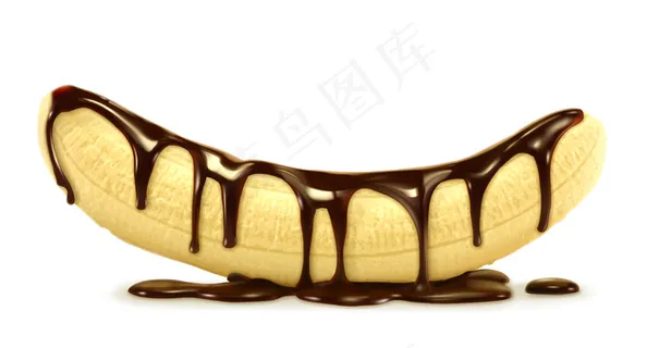 美味的巧克力香蕉