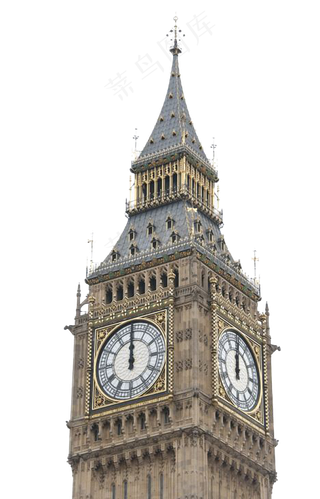 漂亮大本钟尖角免抠png透明图层素材