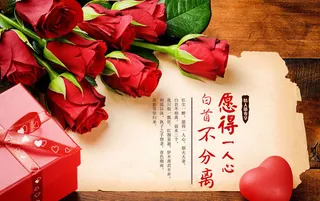 情人节吊旗展板PSD素材