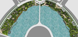草图大师景观模型濒水图片
