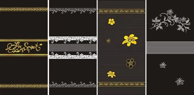 玻璃门花纹底纹边框矢量素材