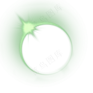 梦幻绿色清新光效元素,免抠元素