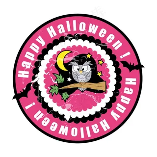 万圣节晚上猫头鹰鸟背景