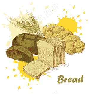 手绘食品01矢量