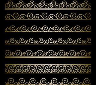 华丽的金色边框装饰矢量03