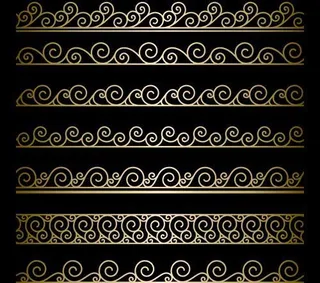 华丽的金色边框装饰矢量03