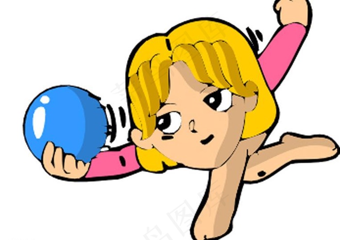 保龄球 卡通运动人物图片
