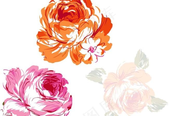 高清PSD牡丹花素材6