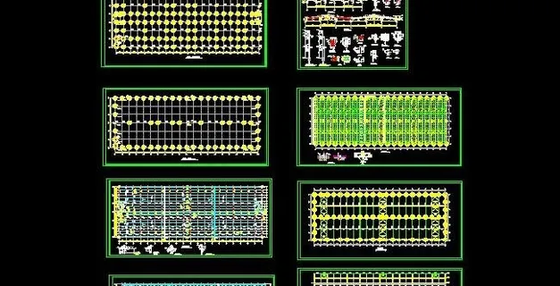 两层2x21m混凝土柱轻钢屋面工业...