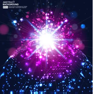 紫色科技光芒矢量图 紫色科技光芒矢量图