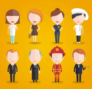 卡通职场人物矢量素材