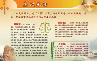 廉政承诺宣传展板图片