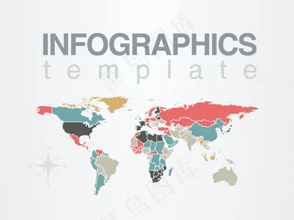 信息图数据图PPT矢量信息图标绿色...
