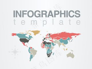 信息图数据图PPT矢量信息图标绿色...