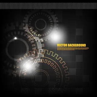 矢量现代科技感齿轮素材