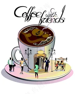 卡通人物咖啡杯子