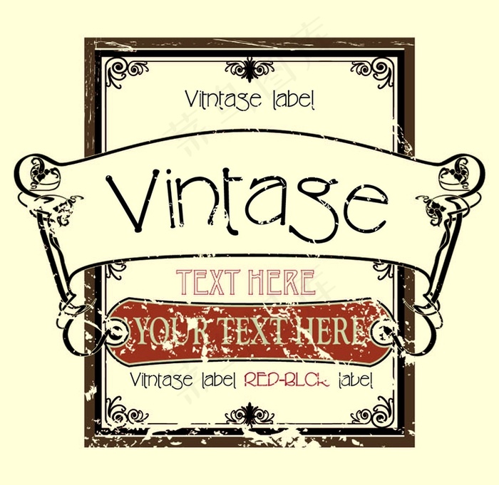 矢量欧式怀旧花纹经典设计