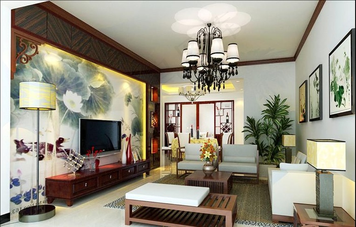 中式客厅效果图