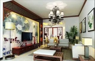 中式客厅效果图
