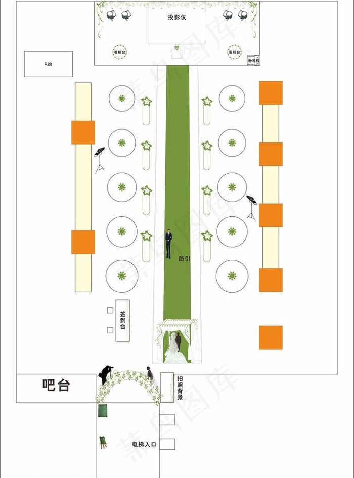 天成酒店三楼多功能厅图片cdr矢量模版下载