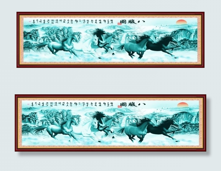 八骏图系列psd模版下载