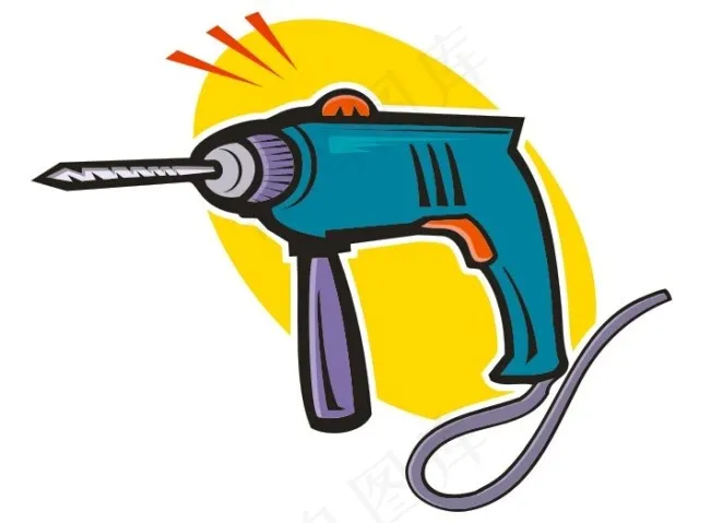 冲击钻cdr矢量模版下载