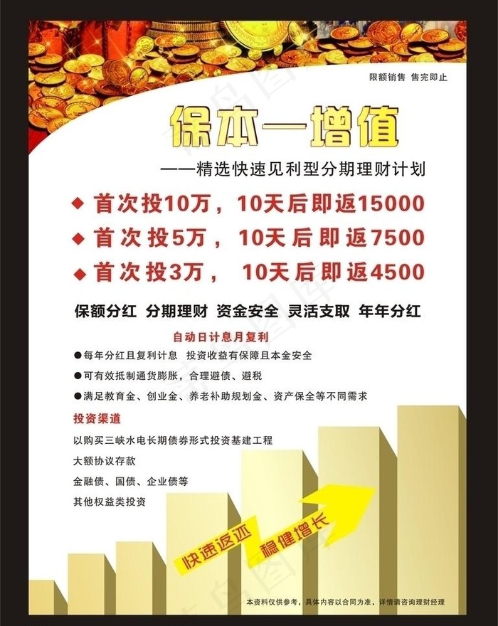 金融宣传单图片cdr矢量模版下载
