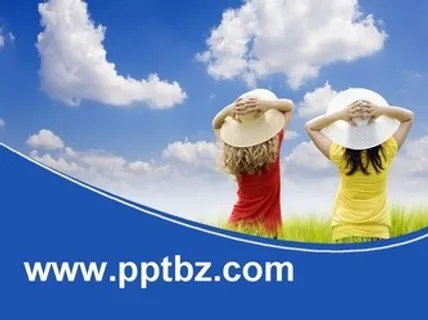 儿童ppt模板：蓝天下的儿童