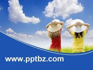 儿童ppt模板：蓝天下的儿童